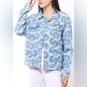 GUESS Lora Floral Denim Jacket, sz S